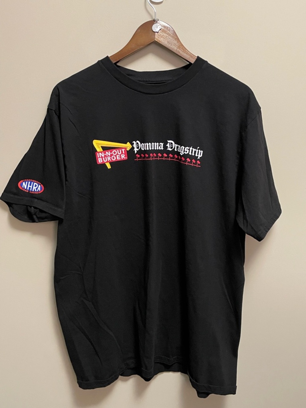 In-N-Out Pomona Dragstrip Black Logo Short Sleeve Tee Men’s XL